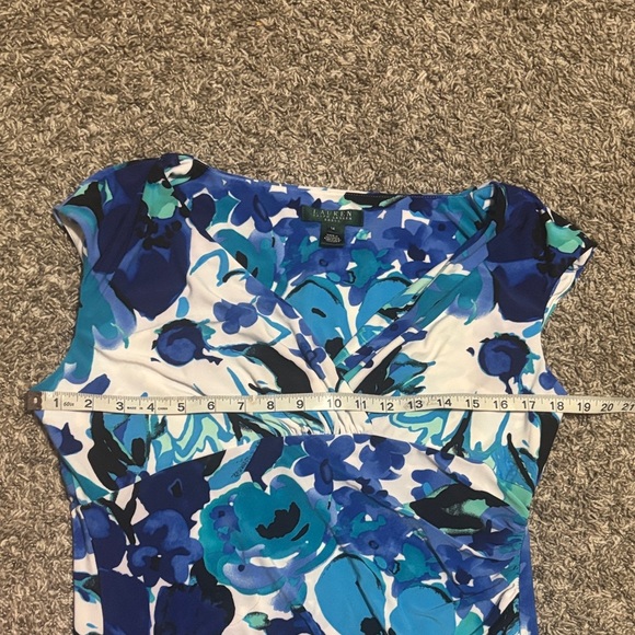 Ralph Lauren Blue and White Floral Midi Dress - Picture 4 of 8